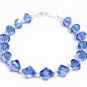 .925 Sterling Silver Bracelet Sapphire Blue Crystals MADE WITH SWAROVSKI ELEMENTS