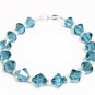 .925 Sterling Silver Bracelet Indicolite Blue Crystals MADE WITH SWAROVSKI ELEMENTS