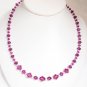 .925 Sterling Silver Necklace Fuchsia Pink Crystals made with SWAROVSKI ELEMENTS