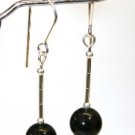 .925 Sterling Silver Jet Black Pearls & Crystals made with SWAROVSKI ELEMENTS