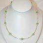 .925 Sterling Silver Light Green Crystal Bracelet made with SWAROVSKI ELEMENTS