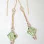 .925 Sterling Silver Light Green Crystal Bracelet made with SWAROVSKI ELEMENTS