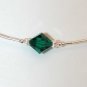 .925 Sterling Silver Emerald Green Necklace Crystal made with SWAROVSKI ELEMENTS