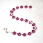 .925 Sterling Silver Fuchsia Pink Crystal Bracelet made with SWAROVSKI ELEMENTS