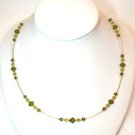 .925 Sterling Silver Olivine Green Crystals made with SWAROVSKI ELEMENTS
