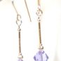 .925 Sterling Silver Violet Light Purple Earrings made with SWAROVSKI ELEMENT