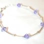 .925 Sterling Silver Violet Light Purple Earrings made with SWAROVSKI ELEMENT