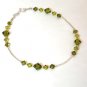.925 Sterling Silver Olivine Green Crystal Bracelet made with SWAROVSKI ELEMENTS