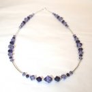 .925 Sterling Silver Purple Tanzanite Crystal Necklace made with SWAROVSKI ELEMENTS