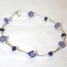 .925 Sterling Silver Purple Tanzanite Bracelet made with SWAROVSKI ELEMENTS