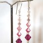 .925 Sterling Silver Fuchsia Rose Crystal Bracelet made with SWAROVSKI ELEMENTS