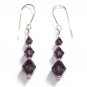 Sterling Silver Amethyst Purple Earrings made with SWAROVSKI ELEMENTS