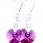.925 Sterling Silver Fuchsia Pink Heart Earrings made with SWAROVSKI ELEMENTS