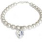 Sterling Silver White Pearl Crystal AB Bracelet made with SWAROVSKI ELEMENTS