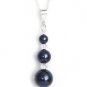 Midnight Navy Pearl Crystal AB Pendant Necklace Made With SWAROVSKI ELEMENTS 468