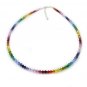 .925 Sterling Silver Rainbow Necklace 4mm Crystals MADE WITH SWAROVSKI ELEMENTS