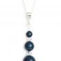 Petrol Blue Pearl Crystal AB Pendant Necklace Made With SWAROVSKI ELEMENTS 468