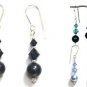 Sterling Silver Handmade Blue Pearl Earrings made with SWAROVSKI ELEMENTS 864