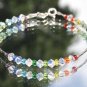 Sterling Silver Rocaille Rainbow Bracelet Crystals made with SWAROVSKI ELEMENTS