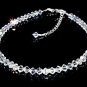 Sterling Silver crystal AB Anklet made with SWAROVSKI ELEMENTS