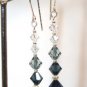 Long Earrings Indigo Navy Crystals made with SWAROVSKI ELEMENTS