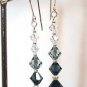 Long Earrings Indigo Navy Crystals made with SWAROVSKI ELEMENTS