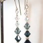 Long Earrings Indigo Navy Crystals made with SWAROVSKI ELEMENTS