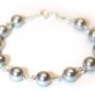 Handmade Light Grey Pearl Crystal Bracelet made with SWAROVSKI ELEMENTS