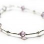 Sterling Silver Bracelet 6mm Light Amethyst Crystal MADE WITH SWAROVSKI ELEMENTS