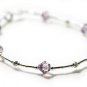 Sterling Silver Bracelet 6mm Light Amethyst Crystal MADE WITH SWAROVSKI ELEMENTS