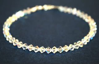made with SWAROVSKI ELEMENTS Crystal AB Handmade Bridal Bridesmaid Bracelet 4mms
