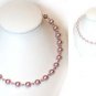 Sterling Silver Handmade Pink 8mm Pearl Necklace made with SWAROVSKI ELEMENTS