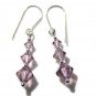Sterling Silver Light Amethyst Earrings made with SWAROVSKI ELEMENTS 468