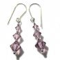 Sterling Silver Light Amethyst Earrings made with SWAROVSKI ELEMENTS 468