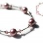 Sterling Silver Handmade Pink 8mm Pearl Bracelet made with SWAROVSKI ELEMENTS 6