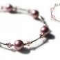Sterling Silver Handmade Pink 8mm Pearl Bracelet made with SWAROVSKI ELEMENTS 6