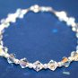 made with SWAROVSKI ELEMENTS Crystal AB Sparkly Handmade Bridal Bracelet