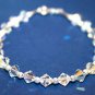 made with SWAROVSKI ELEMENTS Crystal AB Sparkly Handmade Bridal Bracelet