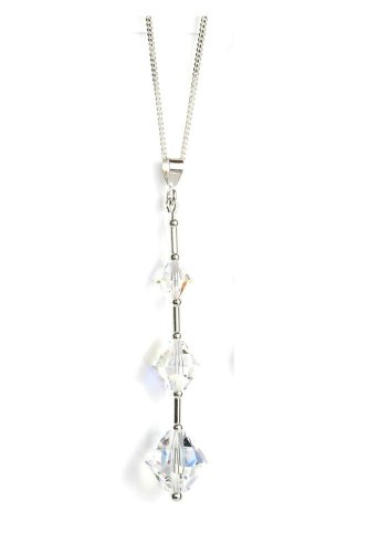 Handmade Crystal AB Sparkly Pendant Necklace Made With SWAROVSKI ELEMENTS 1086