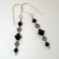 .925 Sterling Silver Black & Crystal Earrings made with SWAROVSKI ELEMENTS