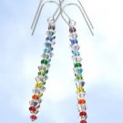 Handmade Rocaille Glass & Crystal Rainbow Earrings Made With SWAROVSKI ELEMENTS