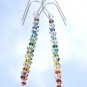 Handmade Rocaille Glass & Crystal Rainbow Earrings Made With SWAROVSKI ELEMENTS