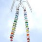 Handmade Rocaille Glass & Crystal Rainbow Earrings Made With SWAROVSKI ELEMENTS
