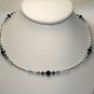 Handmade Indigo Navy Montana Crystals Necklace made with SWAROVSKI ELEMENTS
