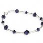 Handmade Sparkly Purple Velvet Crystal Bracelet made with SWAROVSKI ELEMENTS