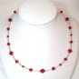 Light Siam Red Sparkly Crystal Necklace made with SWAROVSKI ELEMENTS 468