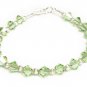 Handmade 6mms Peridot Green Crystals Bracelet made with SWAROVSKI ELEMENTS