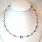 Sterling Silver Violet Crystals Necklace made with SWAROVSKI ELEMENTS 468