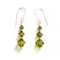 Handmade Olive Olivine Green Crystal Earrings made with SWAROVSKI ELEMENTS
