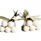 made with SWAROVSKI ELEMENTS 10 Hair Pins 8mm Ivory Pearl